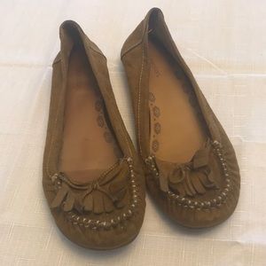 Tan Moccasin Comfy Flats